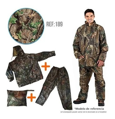 Impermeable De Moto-camuflado-2 Piezas-pantalón + Chaqueta