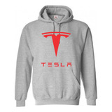 Sudadera Tesla Logo Con Gorro  