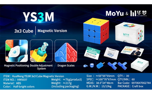 Cubo Mágico Magnético Moyu Ys3m Uv Huameng Maglev 3x3 The So