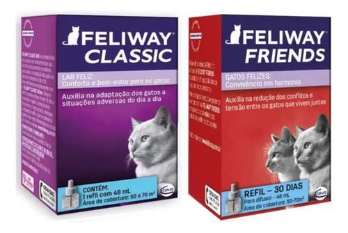 1 Feliway Classic Refil 48ml E 1 Feliway Friends Refil 48ml