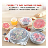 6 Tapas Hermeticas Topper Silicon Reutilizable Cocina Reutil