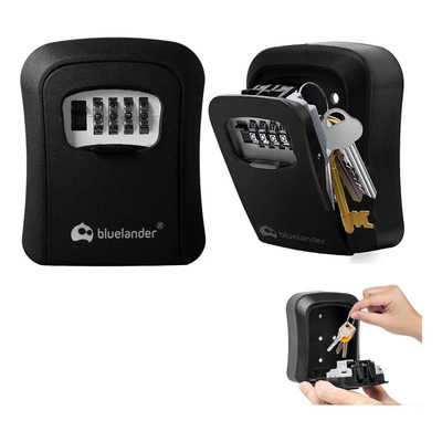 Caja Fuerte De Almacenamiento De Llaves Montada Para Pared Color Negro