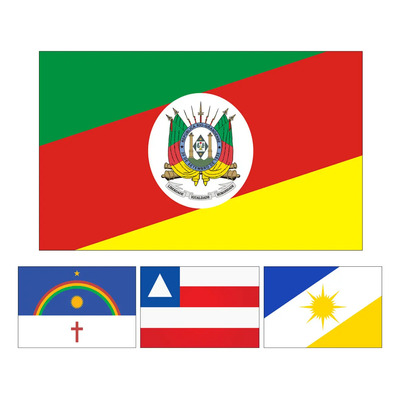 Bandeira Estados 1,50x0,90cm Dupla Face Sublimado Dois Panos | MercadoLivre