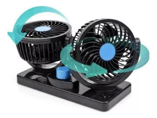 Ventilador Duo Coche Auto Interior 360° 