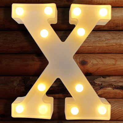 Letras Números Luminosa Letreros Luces Led Decorativa Fiesta X | MercadoLibre