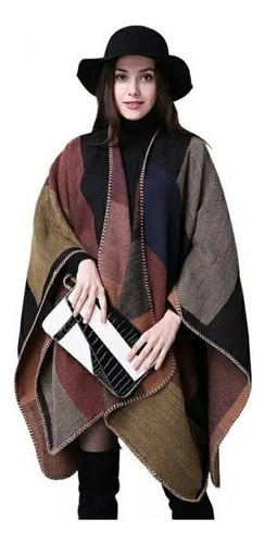 Capa Para Mujer Dama Chal Poncho Sueter Abrigo Colores