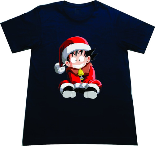 Camisetas Navideñas Goku Cacaroto Navidad Adultos Niños Mg2