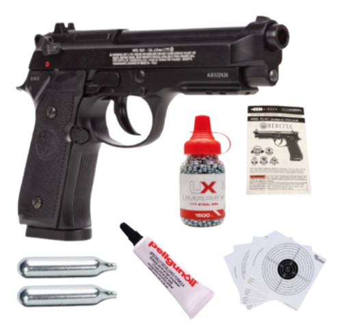 Beretta 92a1 Retroceso Co2 Full Auto Bbs 4.5mm 18rd Xchws P