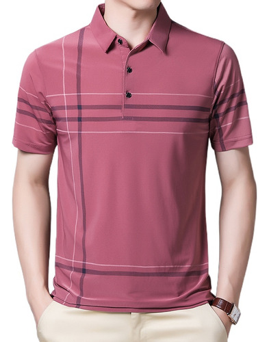 Camisas Polo Summer Ice Silk Para Hombre De Manga Corta Busi