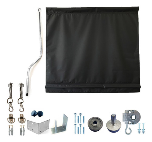 2 Kit Para Toldo Retratil + 2 Lonas De 2,55 X 2,10