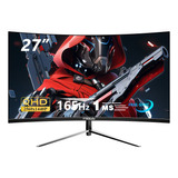 Monitor Gamer Curvo Fyhxele De 27 Pulgadas, Qhd, 1440 P, 165