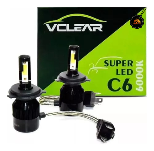 Kit Super Led Automotivo Vclear C6 H1 H3 H7 H11 H27 Hb4