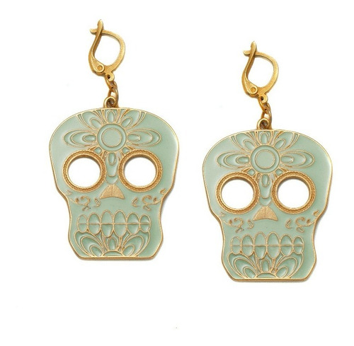 Aros Metálicos Calaveras - A003 - Oro Mate