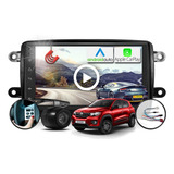 Central Multimídia Mp5 Câmera Moldura Chicote Interface Kwid