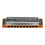 Gaita Boca Profissional Sol G Hohner Marine Band C/ Estojo