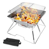 L Parrilla Barbacoa Plegable Acero Inoxidable Camping