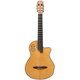 Guitarra Electroacústica La Alpujarra Alpumidi Para Diestros Natural Ébano Brillante