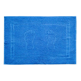 Tapete Para Banheiro Toalha Piso Pegada Azul 45x70cm Camesa