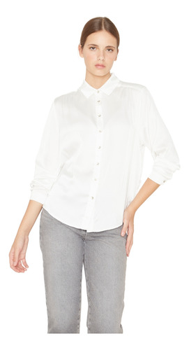 Blusa Sara Satin Blanca Jacinta Tienda