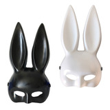 Mascara Antifaz Conejo Blanco/negro Disfraz Accesorio Mnr