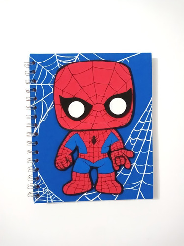 Libreta Spiderman Spider-man Estilo Funko Pop Diseño En Fomy