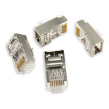 Conectores Rj45 8p8c Crimp Aluminio Para Cable Red Utp Cat5