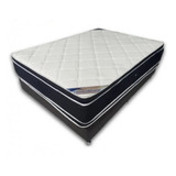 Combo Base Cama 100x190 Y Colchón Ecopillow Semiortopedico 