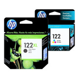 Combo Cartuchos Hp 122 Xl Negro + 122 Color 1000 1050