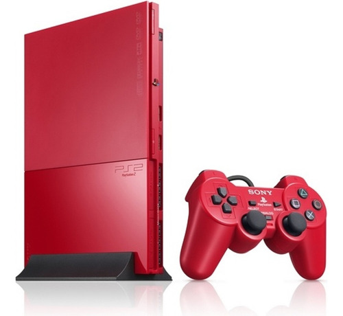 Playstation 2 Vermelho - Crimson Red - 12 Meses De Garantia - Vários Jogos