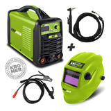 Soldadora Inverter Kroner Tig - Mma 250 Amp (2 En 1) Calidad Profesional Premium + Máscara Fotosensible Verde