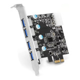 Placa Pci-e X1 A Usb 3.0 Pci Express A 4 Puertos Usb 3.0 5gb