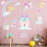 Catwallart Unicornio Pegatinas De Pared Princesa Adhesivos D