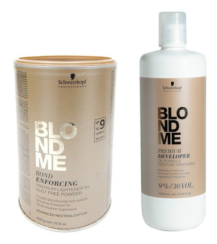 Schwarzkopf Blondme Kit Polvo Decolorante + Oxidante 1000ml