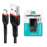 Carregador Para Motorola Moto E3 - Cabo Micro Usb V8 E Fonte