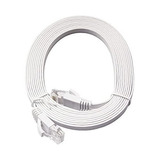 Cable De Red Ethernet Blindado Plano Blanco Rexus Cat 6 (10