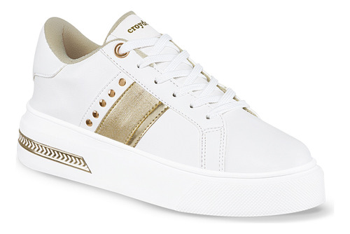 Tenis Gileza Blanco-oro Para Mujer Croydon