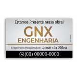 Placa Engenheiro 120x60 2unid 