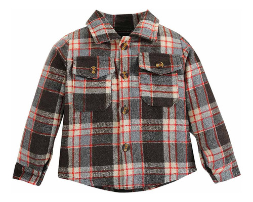 Camisa De Franela Para Niños, Chaqueta Moderna, Suave A Cuad