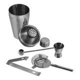 Kit Bar Coqueteleira Profissional Aço Inox 550ml Caipirinha