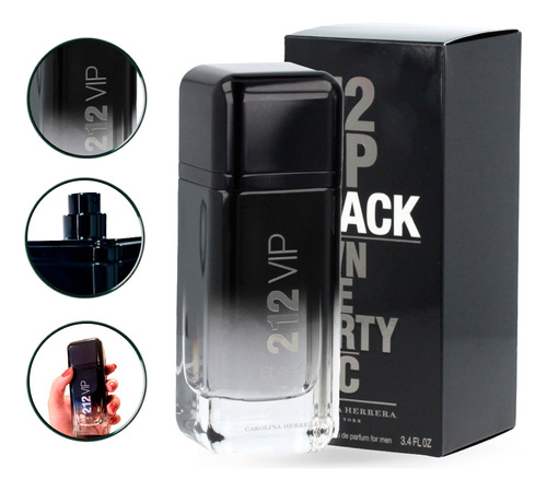 Perfume Carolina Herrera 212 Vip Black Eau De Parfum 100ml Para Masculino