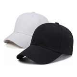 2 Pack Gorras Béisbol Color Sólido Cómoda Exterior Deportes