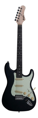 Guitarra Elétrica Memphis Stratocaster Mg-30 De  Amieiro Black Satin Com Diapasão De Jacarandá