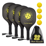 Net Beast Wood Pickleball Paddles 4 Pack - Wooden Pickleball