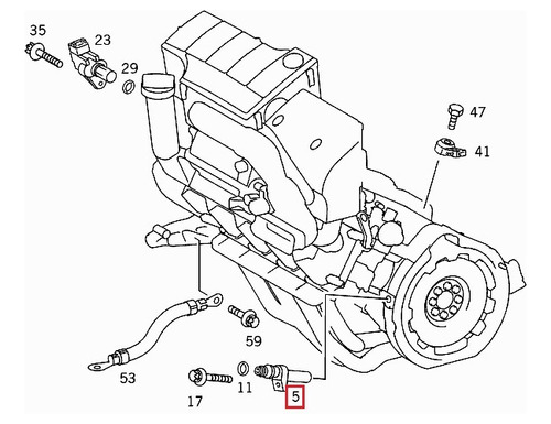 Sensor Cigueal Mercedes Benz W168 W203 A160 C200 M166 M271  Foto 7