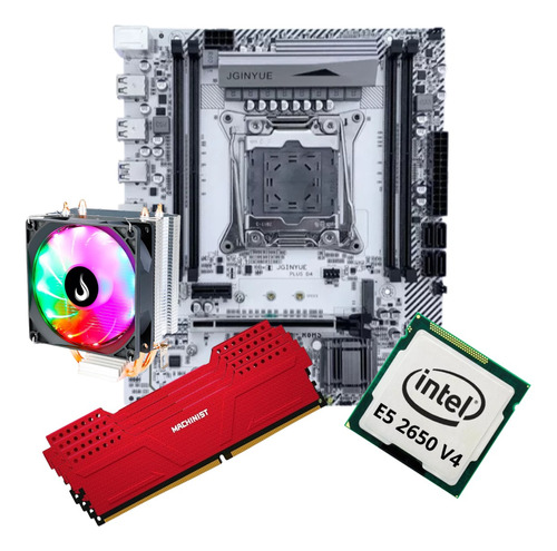 Kit Gamer Placa Mãe X99 White Xeon E5 2650 V4 64gb + Cooler