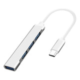 Concentrador Multipuerto Ultradelgado Usb 3.0 4 En 1 Tipo C