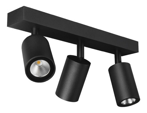 Foco Spotlight Para Cielo Porta 3xgu-10 Negro / Hb Led