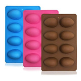 Molde Silicona Grande 4 Huevos De Pascua 6cms Chocolate Rep.