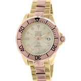 Invicta Grand Diver Automatico 16039 - Em Aço 47 Mm Original Cor Da Correia Dourada Cor Do Bisel Rosê Cor Do Fundo Dourado