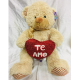 Peluche Grande Oso Con Corazón Te Amo Amor Novia Novio 70 Cm